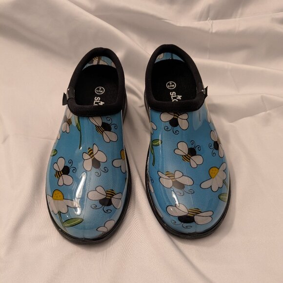 Sloggers Bee and Flower Rain Print Garden or Rain Shoes - Picture 3 of 7